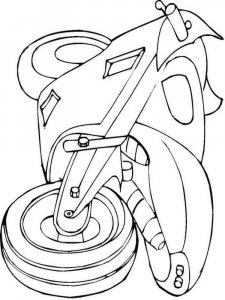 Motorcycle coloring page 19 - Free printable