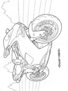 Motorcycle coloring page 2 - Free printable