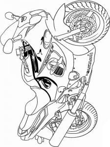 Motorcycle coloring page 21 - Free printable