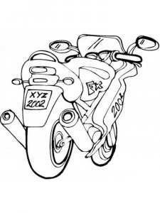 Motorcycle coloring page 27 - Free printable