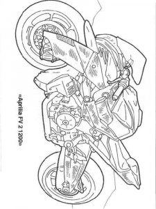 Motorcycle coloring page 3 - Free printable