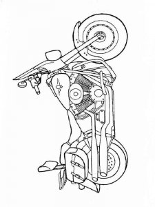 Motorcycle coloring page 5 - Free printable