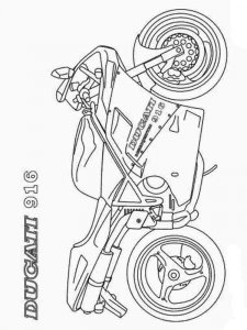 Motorcycle coloring page 8 - Free printable