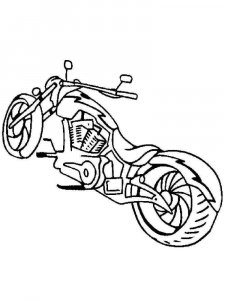 Motorcycle coloring page 9 - Free printable