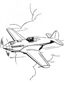 Plane coloring page 2 - Free printable