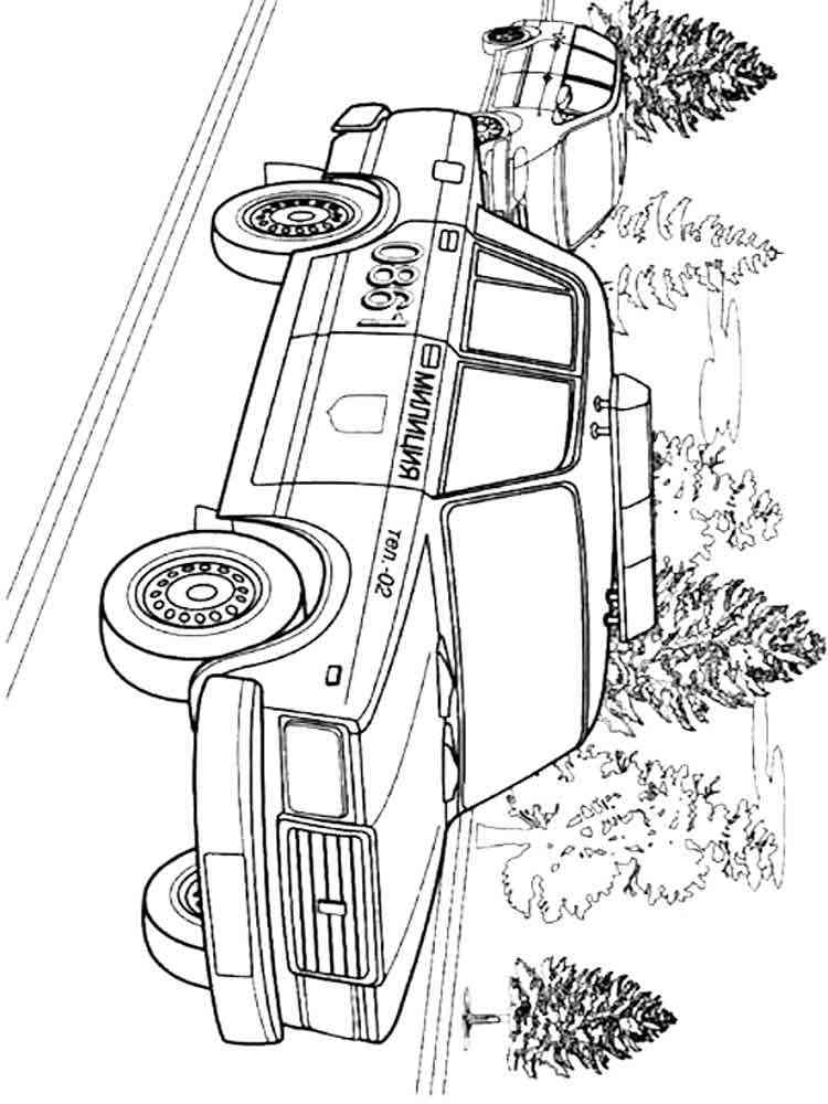 Police car coloring pages. Download and print Police car ...