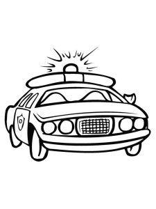 Police Car coloring page 27 - Free printable
