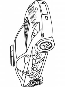 Police Car coloring page 28 - Free printable
