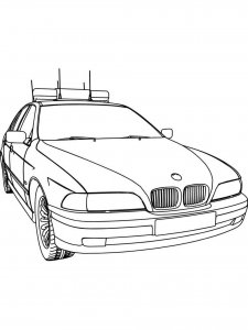 Police Car coloring page 32 - Free printable