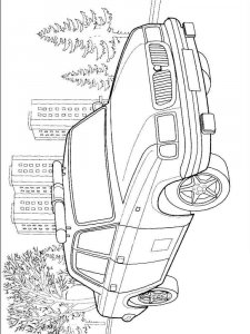 Police Car coloring page 13 - Free printable