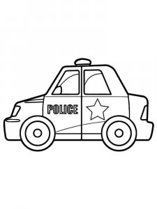 Police Car coloring page 14 - Free printable