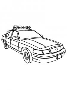 Police Car coloring page 15 - Free printable
