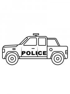 Police Car coloring page 16 - Free printable