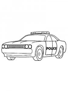 Police Car coloring page 18 - Free printable