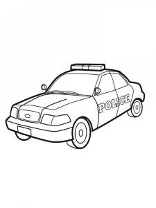 Police Car coloring page 19 - Free printable