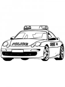 Police Car coloring page 21 - Free printable