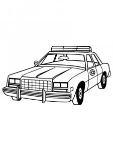 Police Car coloring page 22 - Free printable