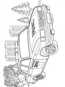 Police Car coloring page 23 - Free printable