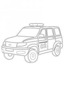 Police Car coloring page 24 - Free printable