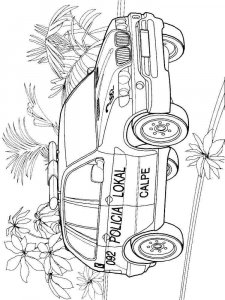 Police Car coloring page 5 - Free printable