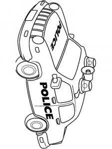 Police Car coloring page 6 - Free printable