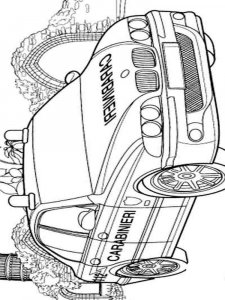 Police Car coloring page 8 - Free printable