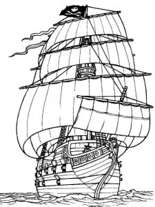 Ships and Boats coloring page 2 - Free printable
