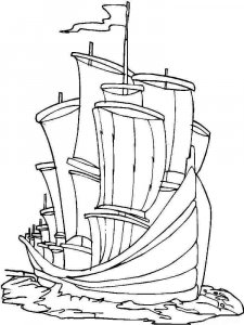 Ships and Boats coloring page 24 - Free printable