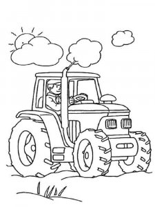 Tractor coloring page 4 - Free printable