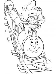 Train coloring page 1 - Free printable