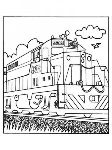 Train coloring page 10 - Free printable