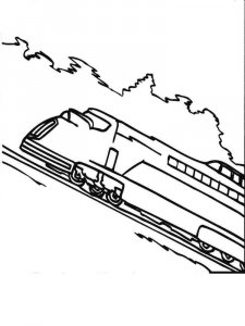 Train coloring page 11 - Free printable
