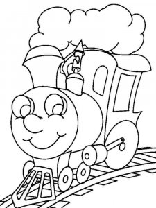 Train coloring page 12 - Free printable