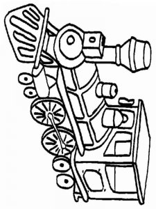 Train coloring page 16 - Free printable