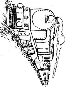 Train coloring page 17 - Free printable