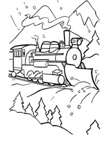 Train coloring page 2 - Free printable