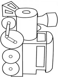 Train coloring page 20 - Free printable