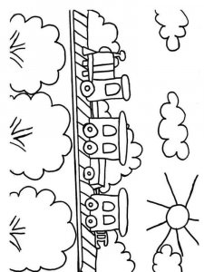 Train coloring page 24 - Free printable