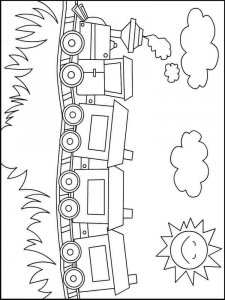 Train coloring page 25 - Free printable