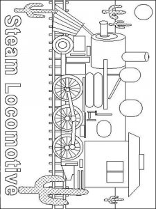 Train coloring page 27 - Free printable