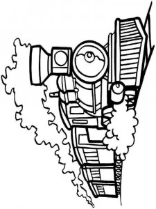 Train coloring page 29 - Free printable