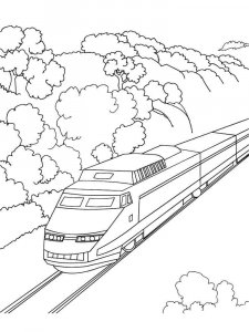 Train coloring page 37 - Free printable