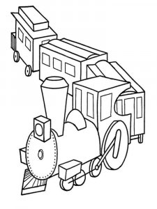 Train coloring page 4 - Free printable