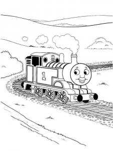 Train coloring page 6 - Free printable