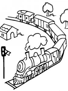 Train coloring page 7 - Free printable