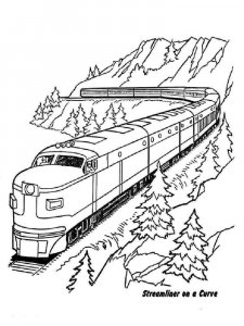 Train coloring page 8 - Free printable