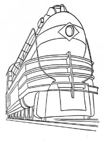 Train coloring page 9 - Free printable