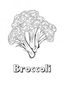 Broccoli coloring page 3 - Free printable