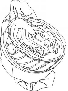Cabbage coloring page 6 - Free printable