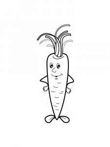 Carrot coloring page 18 - Free printable
